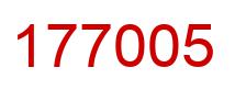 Number 177005 red image