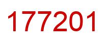 Number 177201 red image