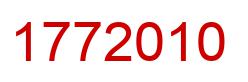 Number 1772010 red image