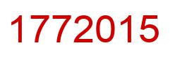 Number 1772015 red image