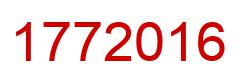 Number 1772016 red image