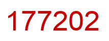 Number 177202 red image