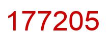 Number 177205 red image