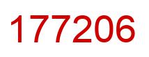 Number 177206 red image