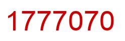 Number 1777070 red image