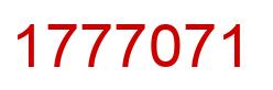 Number 1777071 red image