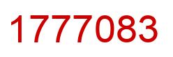 Number 1777083 red image