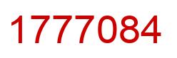 Number 1777084 red image
