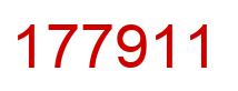 Number 177911 red image