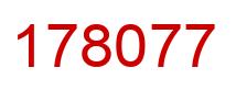 Number 178077 red image