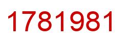 Number 1781981 red image
