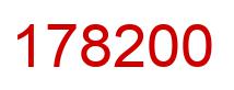 Number 178200 red image