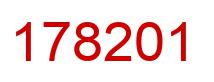 Number 178201 red image