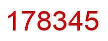 Number 178345 red image