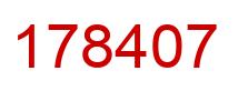 Número 178407 imagen rojo