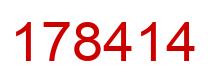 Número 178414 imagen rojo