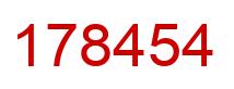 Número 178454 imagen rojo