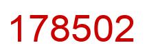 Número 178502 imagen rojo