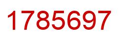 Number 1785697 red image