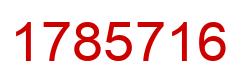 Number 1785716 red image