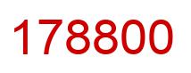 Number 178800 red image