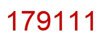 Number 179111 red image