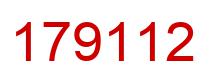 Number 179112 red image