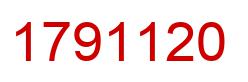 Number 1791120 red image