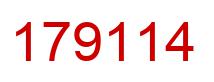 Number 179114 red image