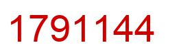 Number 1791144 red image