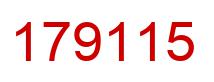 Number 179115 red image