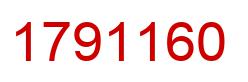 Number 1791160 red image
