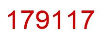 Number 179117 red image