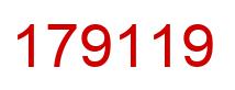 Number 179119 red image