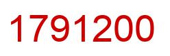 Number 1791200 red image