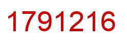 Number 1791216 red image