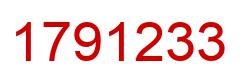 Number 1791233 red image
