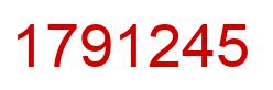 Number 1791245 red image