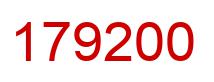 Number 179200 red image