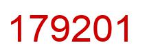 Number 179201 red image