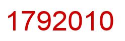 Number 1792010 red image
