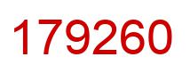 Number 179260 red image