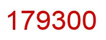 Number 179300 red image