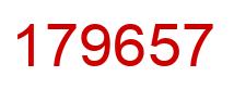 Number 179657 red image