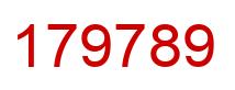 Número 179789 imagen rojo