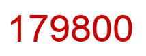 Number 179800 red image