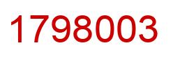 Number 1798003 red image