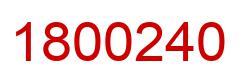 Number 1800240 red image