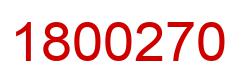 Number 1800270 red image