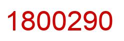 Number 1800290 red image